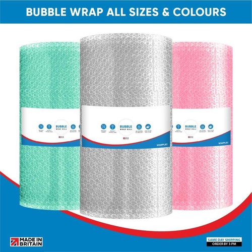 Bubble wrap roll - clear, pink